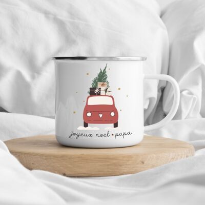 Taza - Coche Antiguo - Feliz Navidad Papá