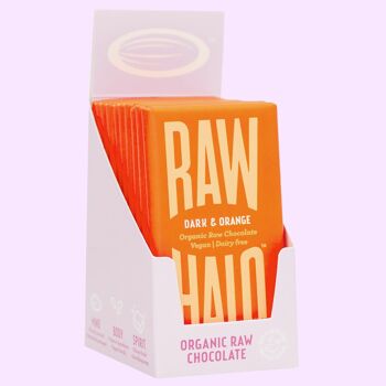 Raw Halo Dark & Orange Tablette de Chocolat Végétalien Bio 35g 4