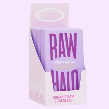 Raw Halo Mylk & Vanille Barre de Chocolat Végétalien Biologique 35g 4