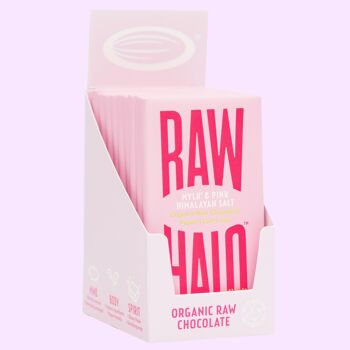 Raw Halo Mylk & Sel Rose de l'Himalaya Barre de Chocolat Végétalien Biologique 35g 4