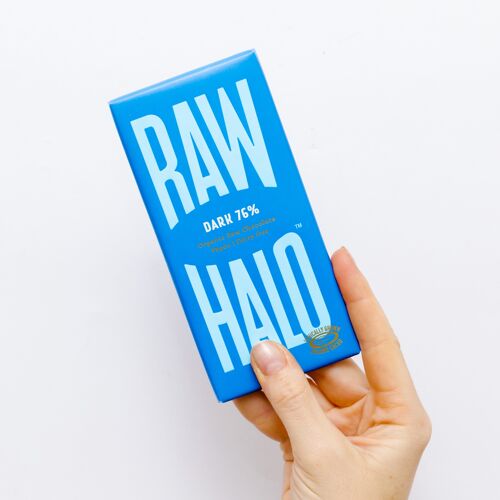 Raw Halo Dark 76% Organic Vegan Chocolate Bar 70g