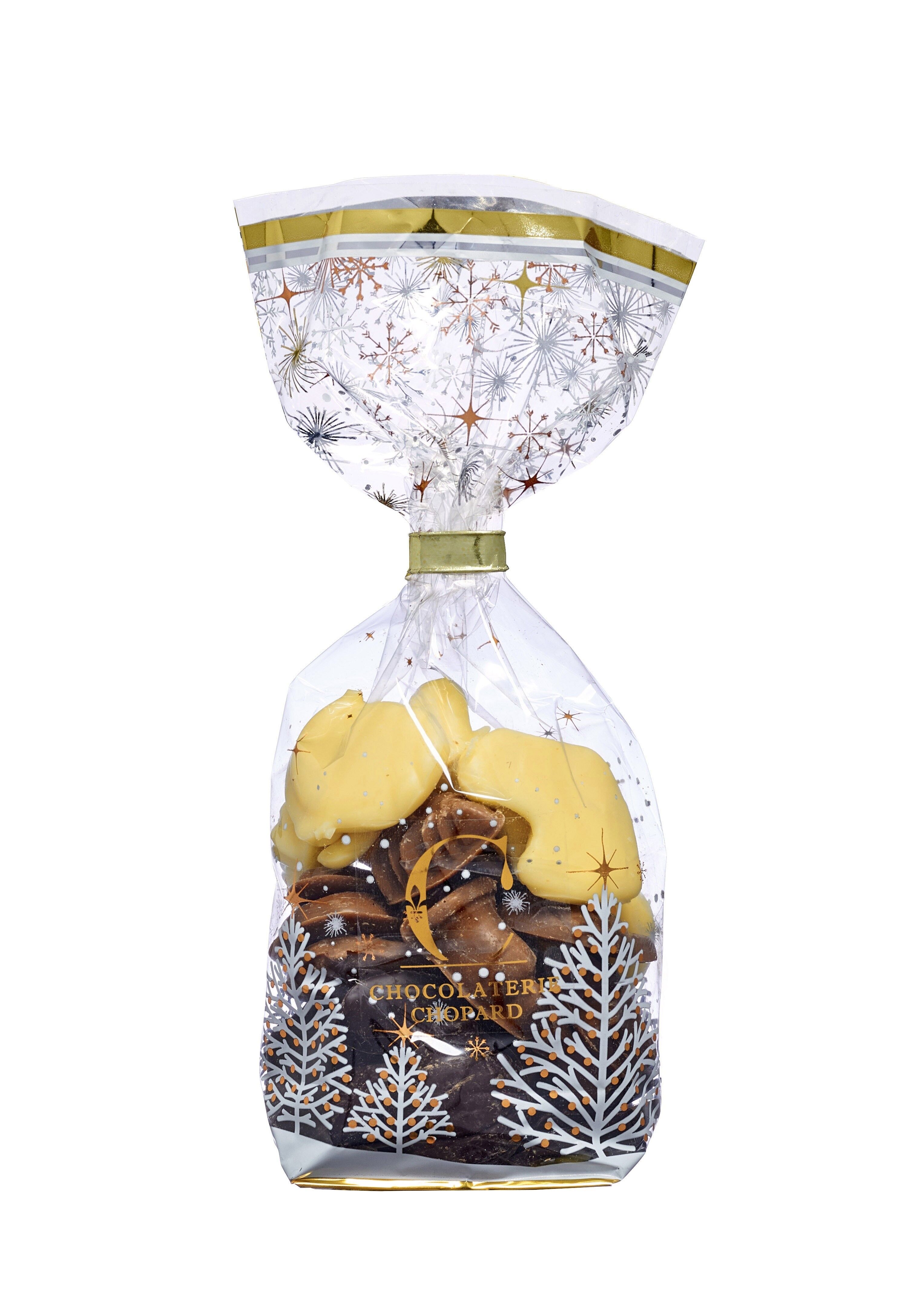 Confezione di patatine di Natale al cioccolato bianco, al latte e fondente