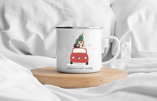 Mug - Voiture vintage - Joyeux Noël Papy