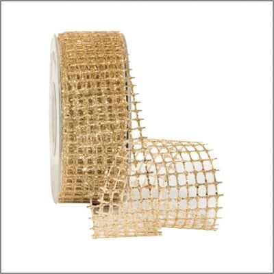 luxury gold net ribbon - 10 meters