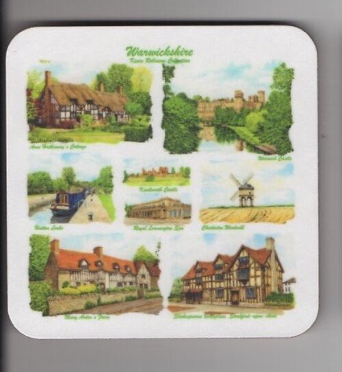 Warwickshire , multi image Coaster.