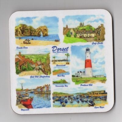 Dorset, multi image Coaster.