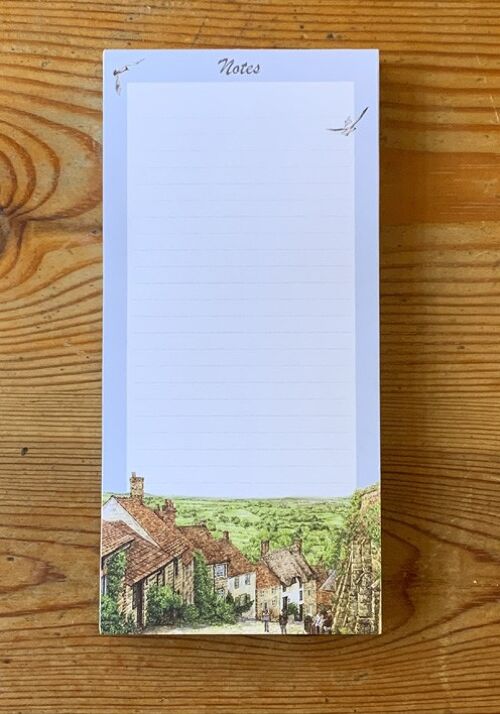 Dorset, magnetic notepad. Gold Hill