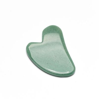 Herramienta para raspar Gua Sha Masaje AVENTURINA en caja de regalo kraft