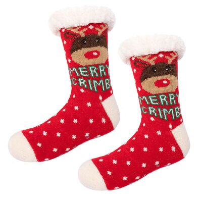 calcetines casa navidad | forro de peluche | calcetines de las señoras