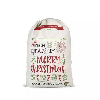 Grands sacs de Noël décoratifs bon marché | Sacs cadeaux/cadeaux de Noël avec cordon de serrage. | Noël approche! 8