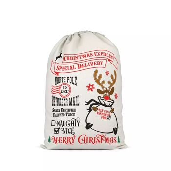Grands sacs de Noël décoratifs bon marché | Sacs cadeaux/cadeaux de Noël avec cordon de serrage. | Noël approche! 9