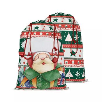 Grands sacs de Noël décoratifs bon marché | Sacs cadeaux/cadeaux de Noël avec cordon de serrage. | Noël approche! 10