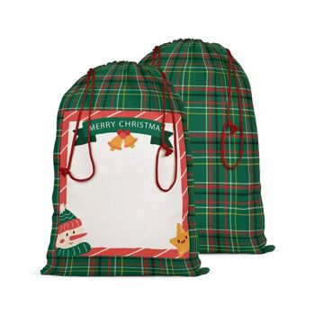 Grands sacs de Noël décoratifs bon marché | Sacs cadeaux/cadeaux de Noël avec cordon de serrage. | Noël approche! 12