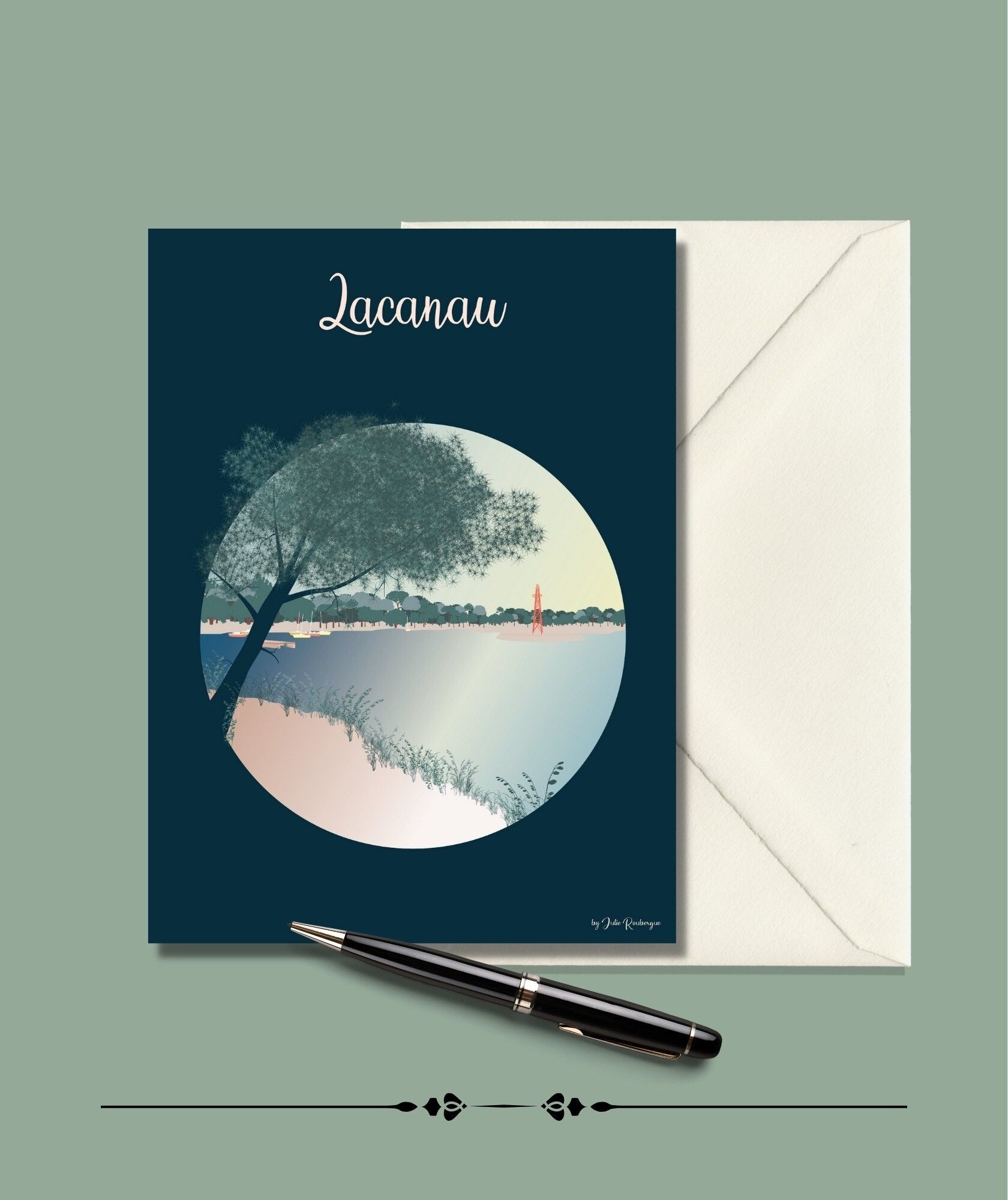 LACANAU The Lake Postcard - 15x21cm