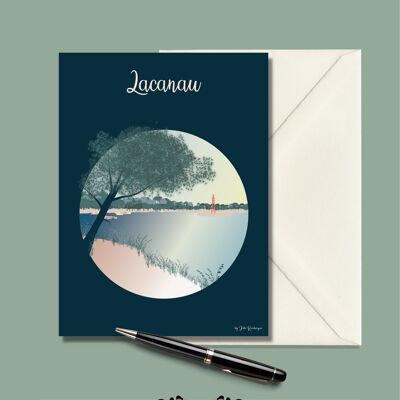 LACANAU The Lake Postkarte – 15x21cm