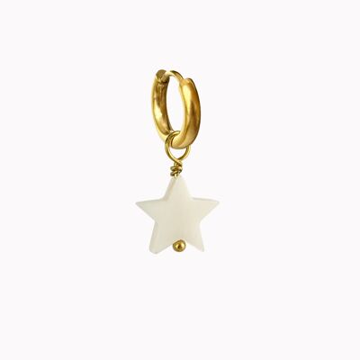 Earring Shell Star Gold