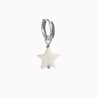Earring Shell Star Silver