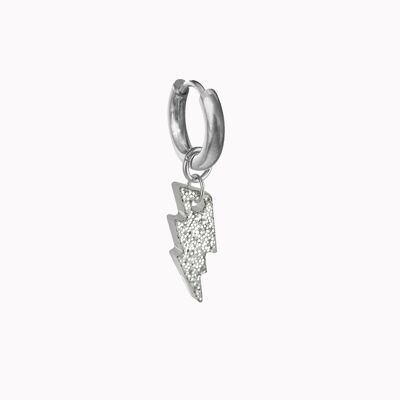 Boucle d'oreille Eclair Argent