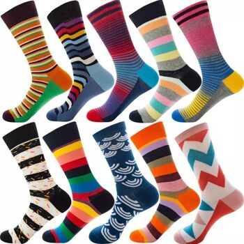 Chaussettes colorées gaies | taille 39-46 | imprimés divers | cadeau de Noël! | Commandez 50 paires et vous recevrez 10 paires GRATUITEMENT ! 8