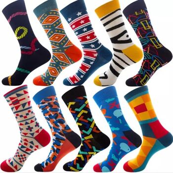 Chaussettes colorées gaies | taille 39-46 | imprimés divers | cadeau de Noël! | Commandez 50 paires et vous recevrez 10 paires GRATUITEMENT ! 9