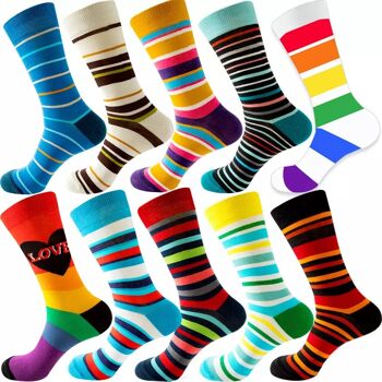 Chaussettes colorées gaies | taille 39-46 | imprimés divers | cadeau de Noël! | Commandez 50 paires et vous recevrez 10 paires GRATUITEMENT ! 11