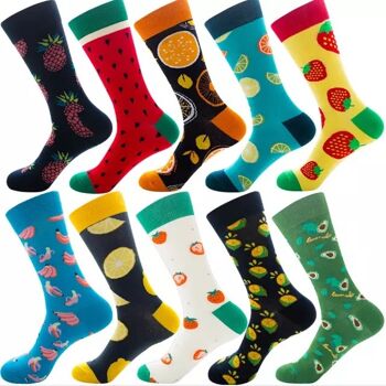 Chaussettes colorées gaies | taille 39-46 | imprimés divers | cadeau de Noël! | Commandez 50 paires et vous recevrez 10 paires GRATUITEMENT ! 12