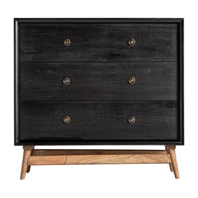 SKIEN BLACK/NATURAL LACQUERED CHEST