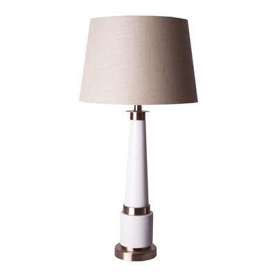 LAMPE DE TABLE I BLANC/OR