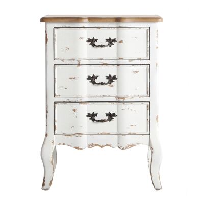 GLENAVI SIDE TABLE, AGED BROKEN WHITE