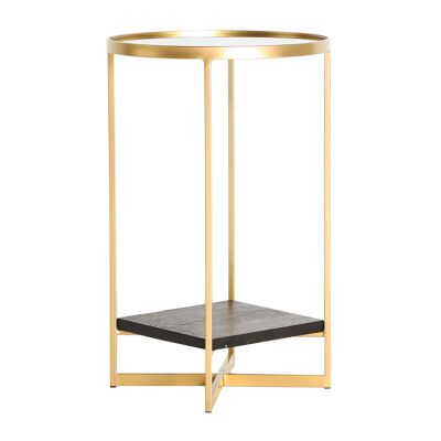 BELLAC GOLD/BLACK SIDE TABLE