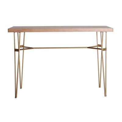 AMAY DESK NATURAL/GOLD