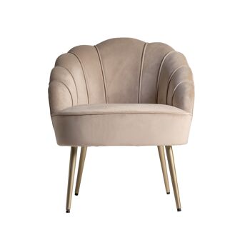 FAUTEUIL RAALTE CRÈME/OR 2