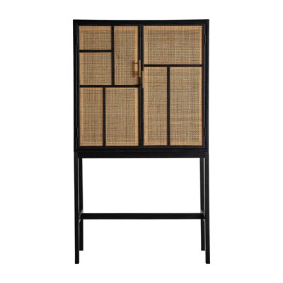 CABINET BEILEN BLACK/NATURAL