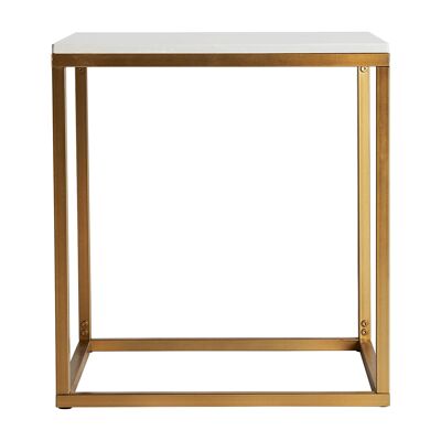 BLEG WHITE/GOLD SIDE TABLE I