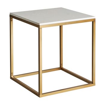 TABLE D'APPOINT BLEG BLANC/OR I 2