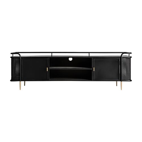 MUEBLE TV FUSSEN NEGRO/ORO