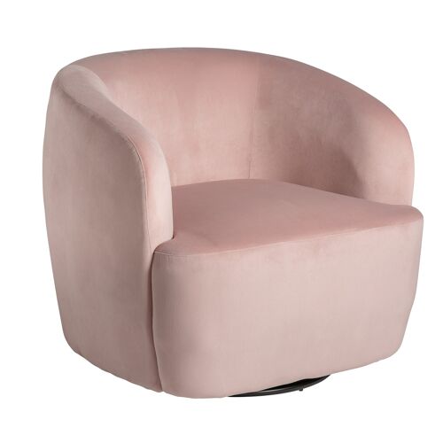 SILLÓN GIRATORIO BOUGUE ROSA PALO