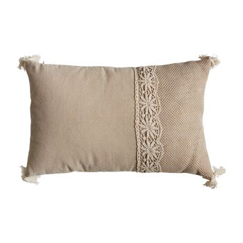 COUSSIN BRODÉ TIKER BEIGE 1