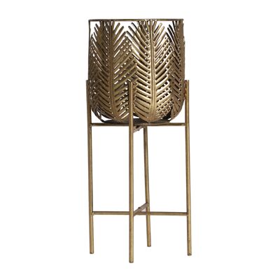 GOLD LUCERNA PALM TREE PLANTER I