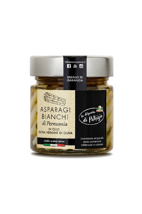 ASPARAGI BIANCHI IN OLIO E.V.O. 210g, 100% ITALIA, ANTIPASTO