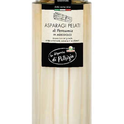 ASPARAGI PELATI IN AGRODOLCE, 100% ITALIA, ARTIGIANALE