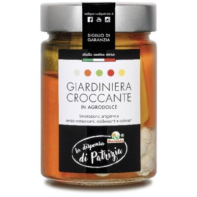 GIARDINIERA  CROCCANTE IN AGRODOLCE 340g, 100% ITALIA