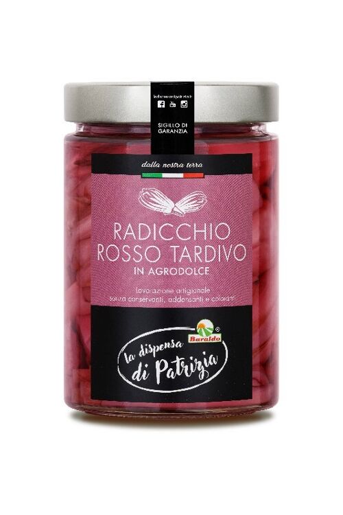 RADICCHIO ROSSO TARDIVO IN AGRODOLCE 510g, 100% ITALIA