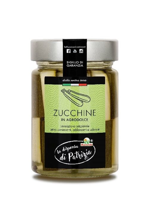 ZUCCHINE IN AGRODOLCE 320g, 100% ITALIA, ARTIGIANALE