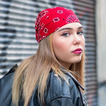 Le BANDANA Noir par KARL LOVEN qualité supérieure en coton premium et emballage Kraft Individuel 10