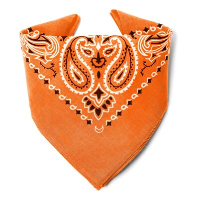 The BANDANA Orange by KARL LOVEN superior quality in premium cotton and Individual Kraft packaging