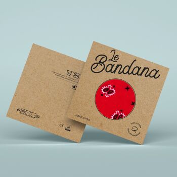 Le BANDANA Orange par KARL LOVEN qualité supérieure en coton premium et emballage Kraft Individuel 4