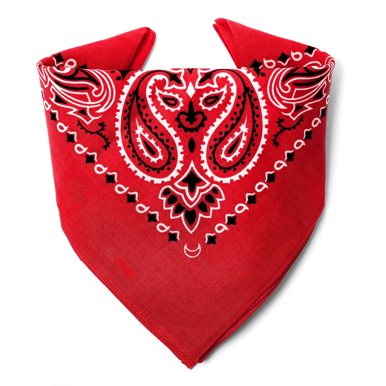 Le BANDANA Rouge par KARL LOVEN qualité supérieure en coton premium et emballage Kraft Individuel pour Femme Homme Enfant Moto Chien Accessoire de Mode Retro Vintage Fête Déguisement Séminaire Team Building Soirée Mariage Anniversaire Koh Lanta Jeux