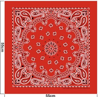 Le BANDANA Rouge par KARL LOVEN qualité supérieure en coton premium et emballage Kraft Individuel pour Femme Homme Enfant Moto Chien Accessoire de Mode Retro Vintage Fête Déguisement Séminaire Team Building Soirée Mariage Anniversaire Koh Lanta Jeux 2