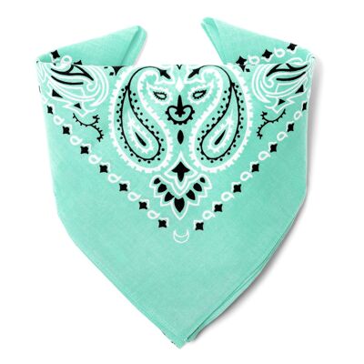 La BANDANA verde giada di KARL LOVEN di qualità superiore in cotone premium e confezione Kraft individuale